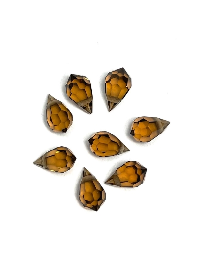 Picture of Preciosa Crystal Drop 681 6x10mm Smoke Topaz x1