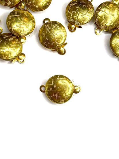 Picture of Box Clasp 10mm round Gold x1