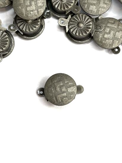 Picture of Box Clasp 10mm round Grey x1