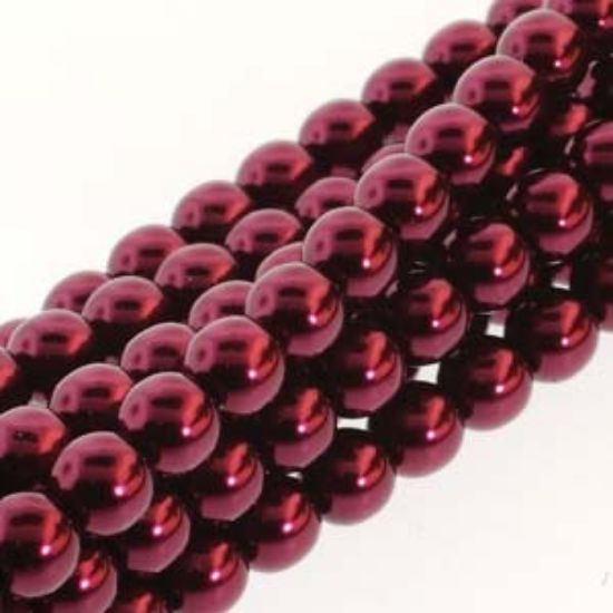 Picture of Czech Glass Pearls 2mm Burgundy x150
