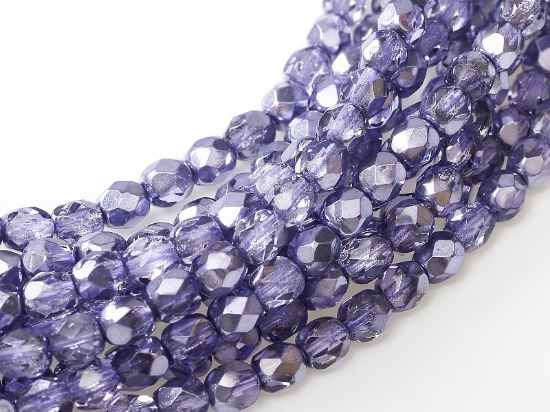 Picture of Fire-Polished 3mm Crystal Violet Metallic Ice x50