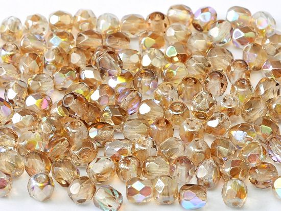 Picture of Fire-Polished 4mm Crystal Brown Rainbow x50