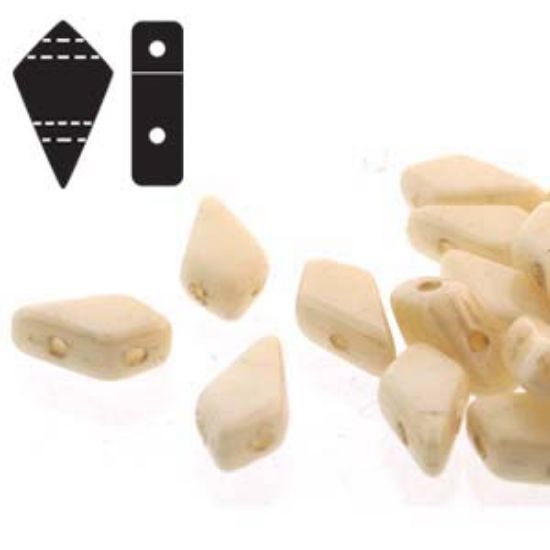 Picture of Kite Beads 9x5mm Chalk Beige Luster x10g 