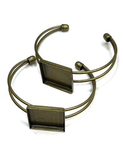 Picture of Bracelet Cuff 25mm square Bronze x1