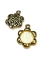 Picture of Pendant setting 12mm round Flower Gold x1