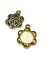 Picture of Pendant Setting Round 12mm Flower Gold x1