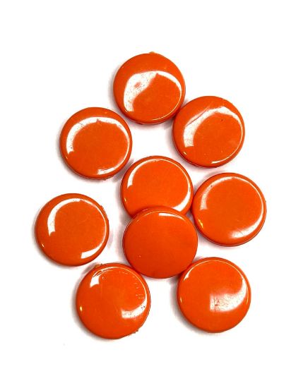 Picture of Acrylic Bead Flat 18mm Orange x10