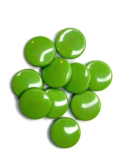 Picture of Acrylic Bead Flat 18mm Green x10