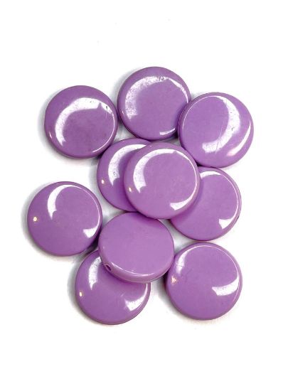 Picture of Acrylic Bead Flat 18mm Purple x10