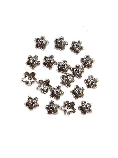 Picture of Bead Cap Daisy 5mm Antique Silver x18