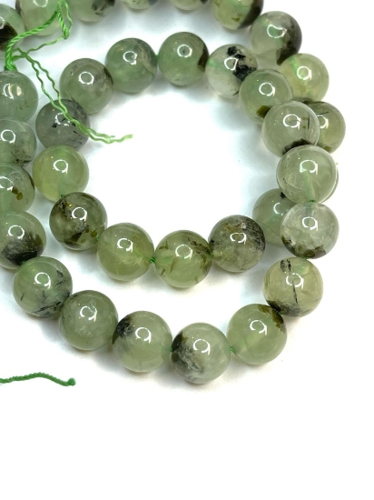 Picture of Prehnite bead 10mm round Green x10