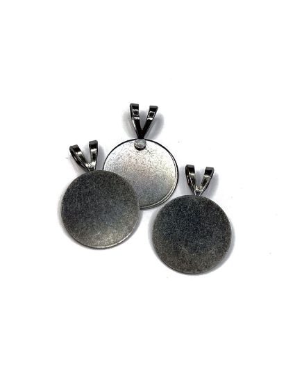 Picture of Bail Round 15mm Gunmetal x6
