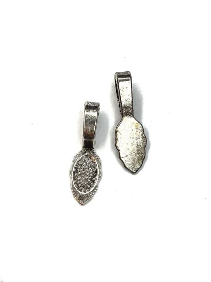 Picture of Bail glue-on leaf design 14x8mm Antique Silver x10
