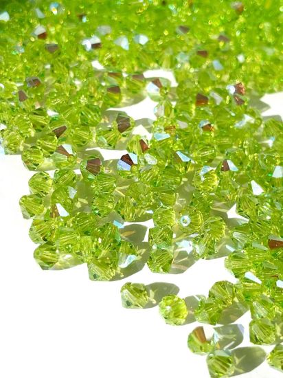 Picture of Preciosa Bead Rondell 3mm Limecicle AB x100