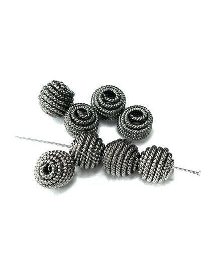 Picture of Metal Bead Coil 10mm Gunmetal x5