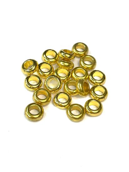 Picture of Metal Spacer Bead 7x3mm w/ 4mm hole Gold Tone x20