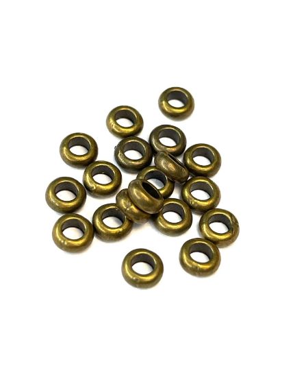 Picture of Metal Spacer Bead 7x3mm hole 4mm Bronze x20