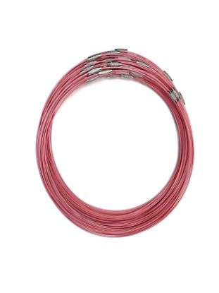 Bild von Stainless Steel Wire Choker Necklace 45cm 1mm Rose x1