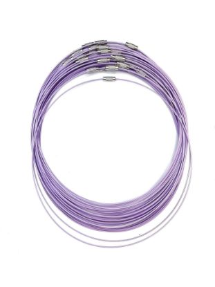 Afbeelding van Stainless Steel Wire Choker Necklace 45cm 1mm Violet x1