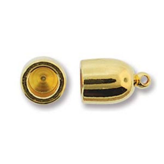 Picture of Bullet End Cap w/ Loop Ø5mm Gold Plate x2
