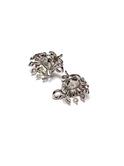 Picture of Premium Ear stud setting SS39 w/loop Silver x2
