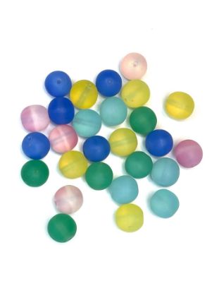 Afbeelding van Vintage Mat Glass Bead 9mm Colour Mix x25