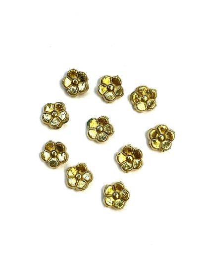 Picture of Metal Bead Daisy 5mm Gold Plate x10