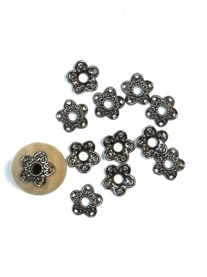 Picture of Large hole Bead Cap 10mm Gunmetal x20