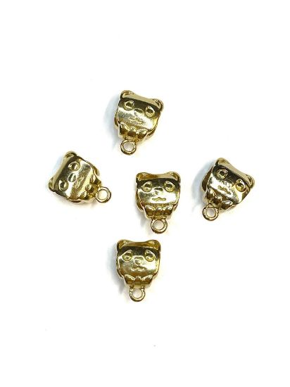 Picture of Pendant Slide Panda 10mm Ø5mm Gold Plate x5