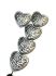 Picture of Metal Bead Heart 17mm Antique Silver x5