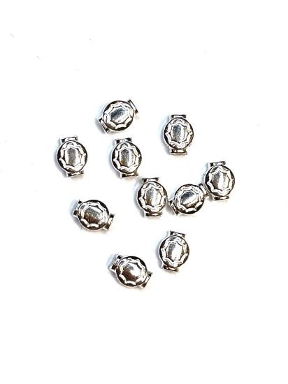 Picture of Metal Bead Sun 8mm Silver Plate x10 