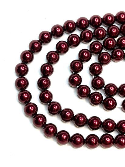 Picture of Preciosa Nacre Round Maxima 4mm Bordeaux Pearl x100