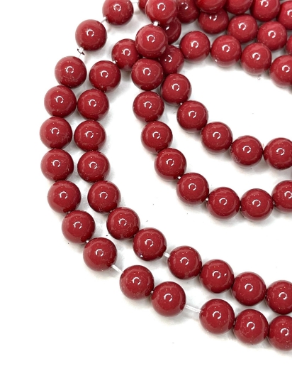 Picture of Preciosa Nacre Round Maxima 6mm Cranberry Pearl x50