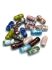 Picture of Ceramic Bead round Tube 15x7mm w/ hand-painted speckles Glazed Colors x20