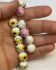 Picture of Porcelain Bead Round 12mm  w/ hand-painted Rose x1