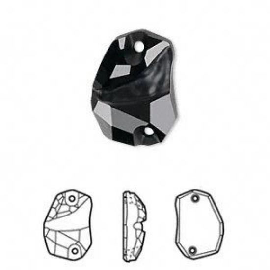 Picture of Swarovski 3257 Divine Rock Sew-On 19x13mm Jet x1