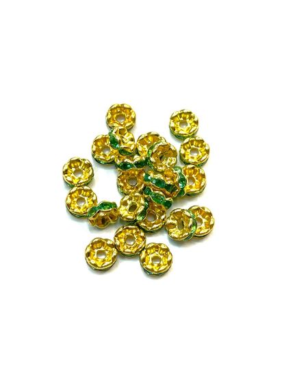 Picture of Rondelle Strass 6mm Peridot x10