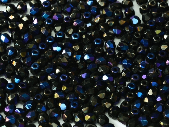 Picture of Fire-Polished 3mm Jet Full Azuro x100