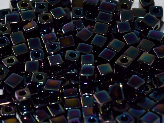 Picture of Miyuki Cubes 4mm SB4-455 Metallic Variegated Blue Iris x10g