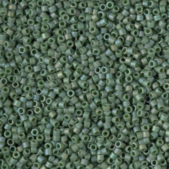 Picture of Miyuki Delica 11/0 DB2312 Mat Opaque Glazed Basil Green AB x10g