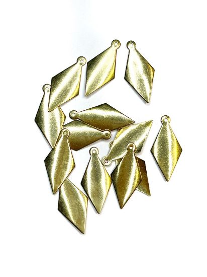 Picture of Component Metal Rhombus 20x10mm Gold Tone x10