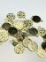 Picture of Component Metal Round textured 12mm Gold Tone x10