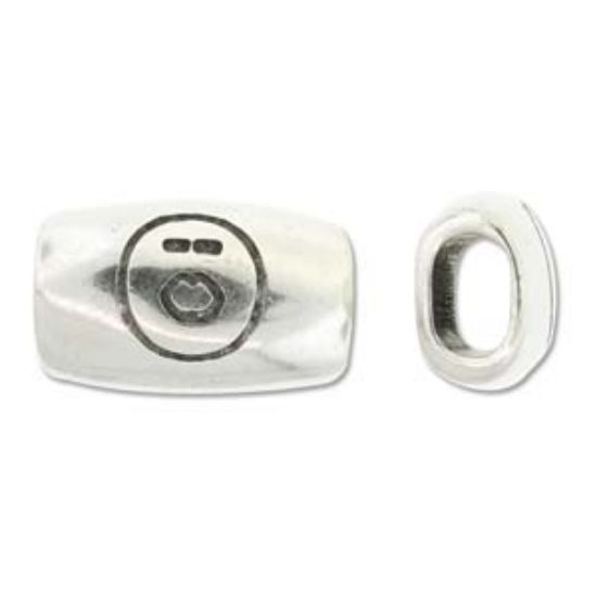 Picture of Licorice Spacer 19x30mm 10x7mm Emoticon Kiss Antiqued Silver x1