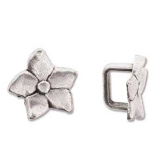 Picture of Licorice Spacer 17x16mm 10x7mm Flower Antiqued Silver x1