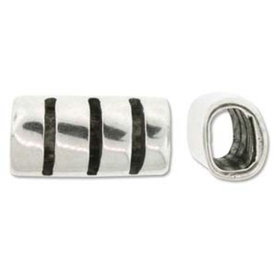 Picture of Licorice Spacer 27x14mm 10x7mm Slots Antiqued Silver x1