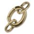 Picture of Clic Clasp 15x20mm w/ 2 rings Gold Plate x1