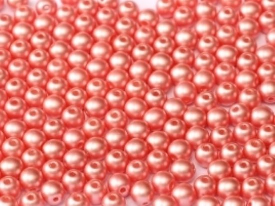 Picture of Round Beads 3mm Pastel Light Coral x50