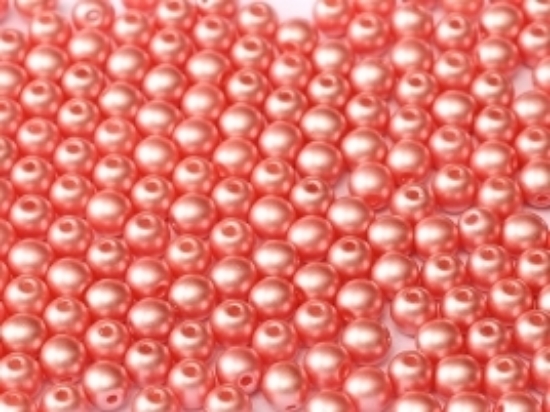 Picture of Round Beads 3mm round Pastel Light Coral x100