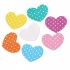 Picture of Cabochon Wood Heart 30x24mm Polka Dots Color Mix x20