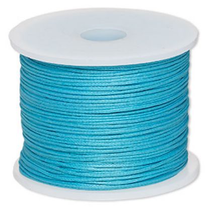 Afbeelding van Cord waxed cotton 0.5mm Turquoise Blue  x100m